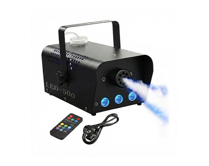 U'King 500W RGB LED Fog Machine | Remote Control Stage Smoke Machine for DJ, Halloween & Events