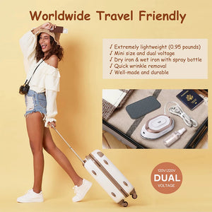 Mini Travel Iron for Clothes Portable Handle Electric Ironing Machine Fast Heating 30S Dry Wet Irons Garment Household Tools