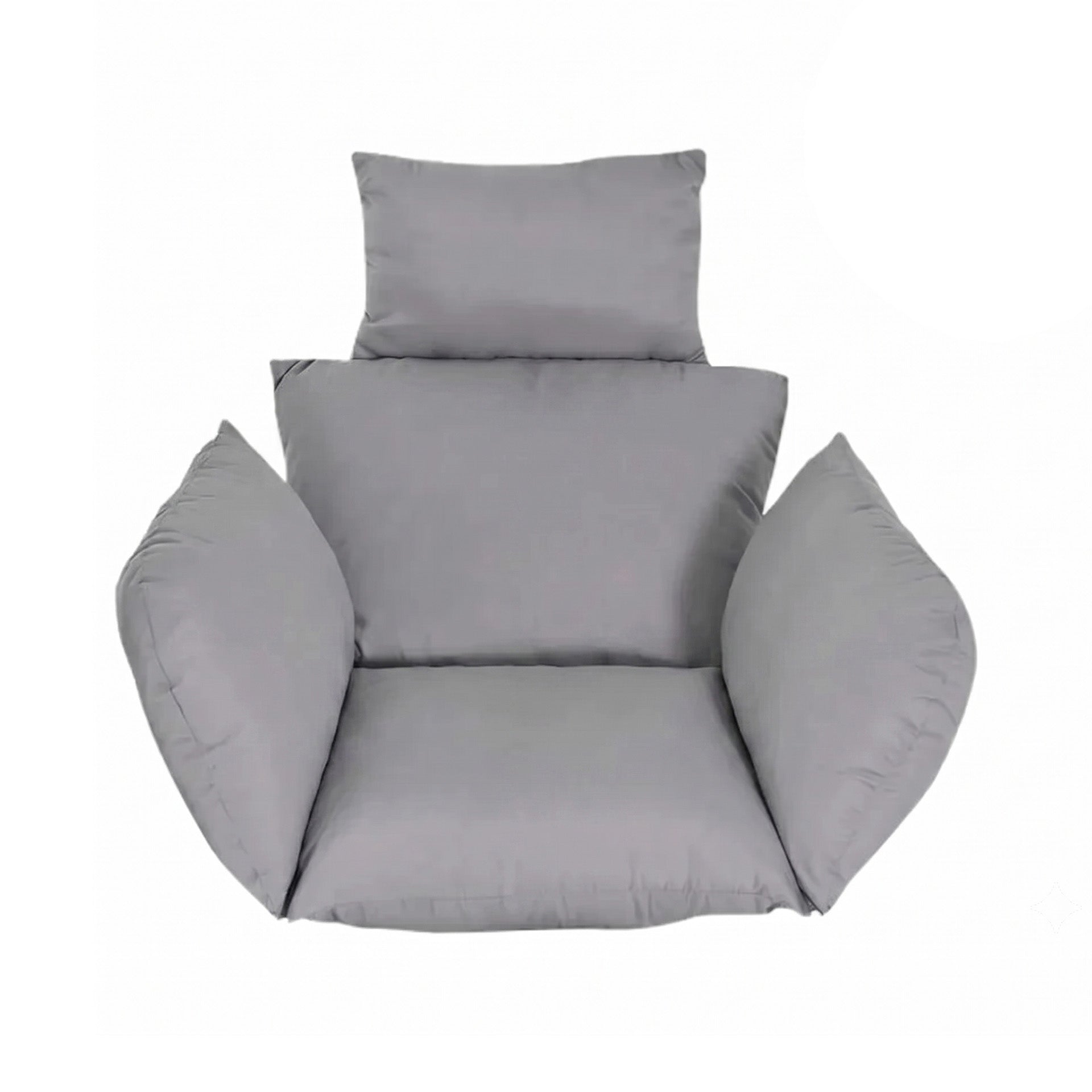 Egg Chair Replacement Cushion Set with Headrest Pillow, Non-Slip Straps and PP Cotton Filling