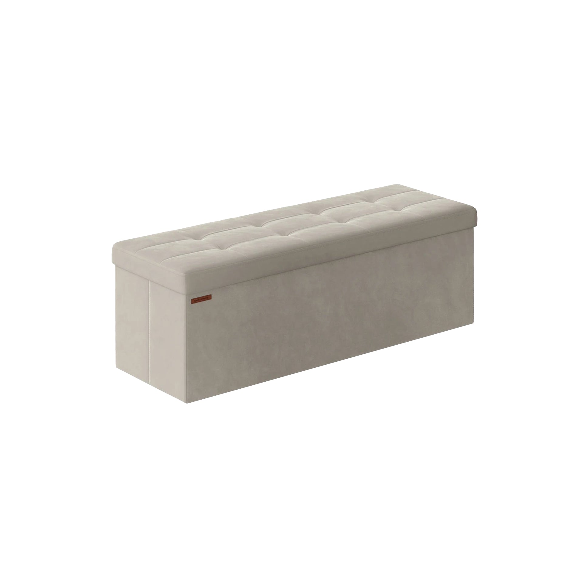 Large Velvet Storage Ottoman Bench 110cm with 131L Capacity | 300kg Tufted Footstool with Storage Boxes