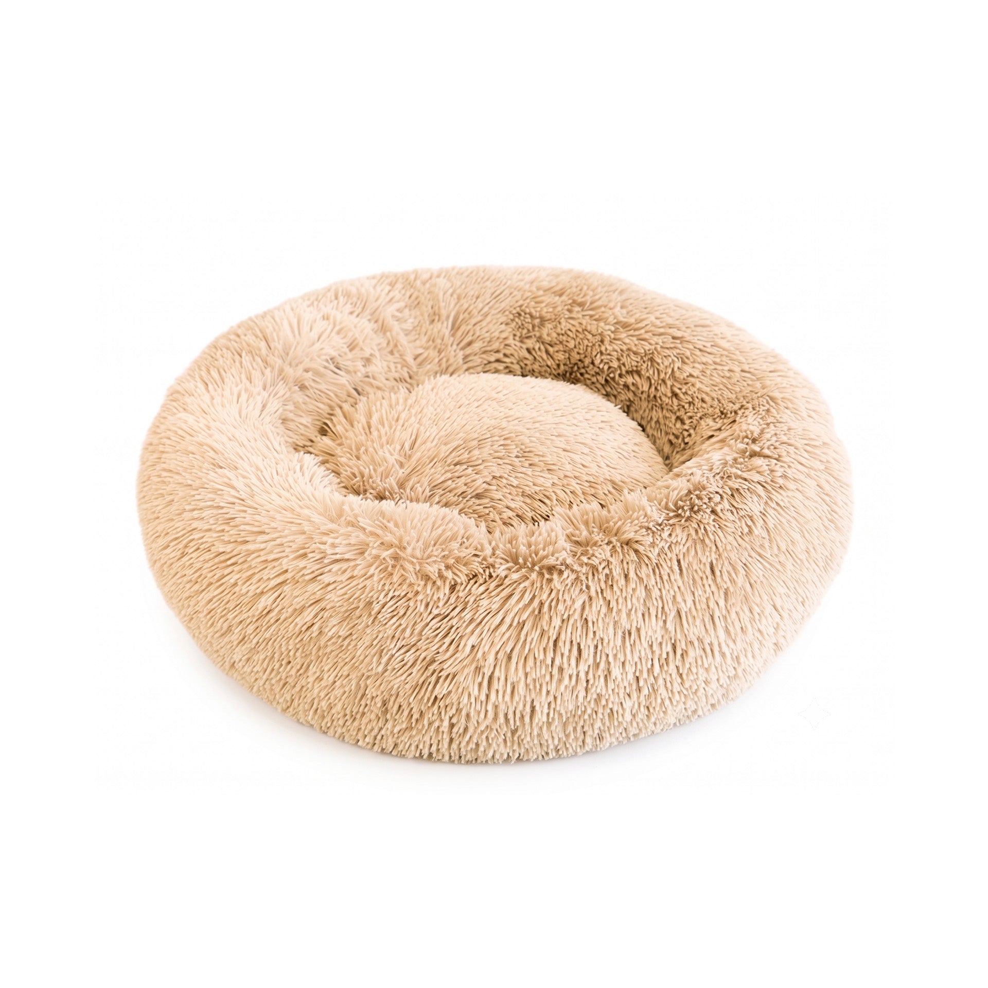 Soft Plush Donut Dog Bed Round Fluffy Pet Cushion Warm Cat Dog Bed