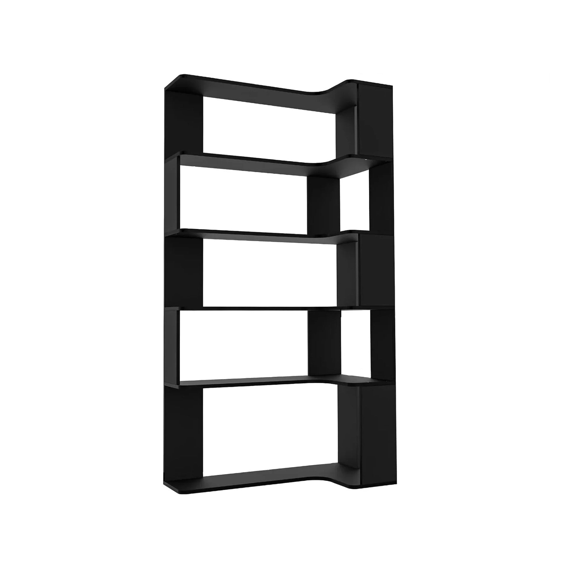 5-Tier Corner Bookshelf Triangular Wood Open Shelf | 169cm Freestanding Storage Unit for Living Room