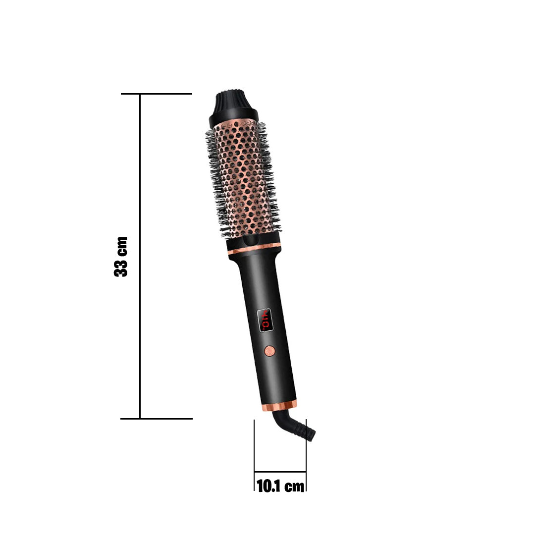 Heated Styling Brush 3-In-1 Ionic Hair Curler/Straightener with Anti-Scald Electric Curl Wand Curling Iron Hair Styling Tools