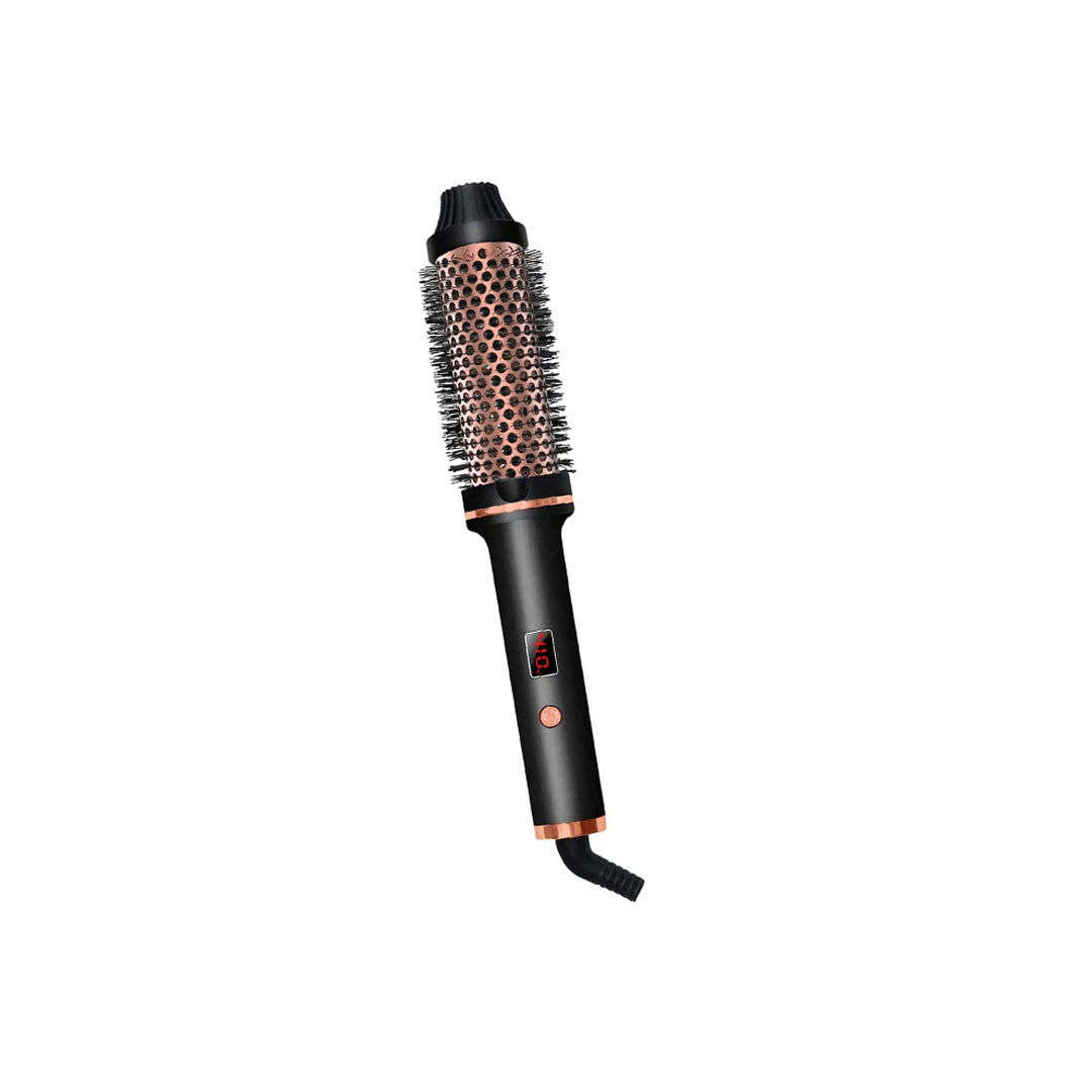 Heated Styling Brush 3-In-1 Ionic Hair Curler/Straightener with Anti-Scald Electric Curl Wand Curling Iron Hair Styling Tools