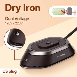 Mini Travel Iron for Clothes Portable Handle Electric Ironing Machine Fast Heating 30S Dry Wet Irons Garment Household Tools