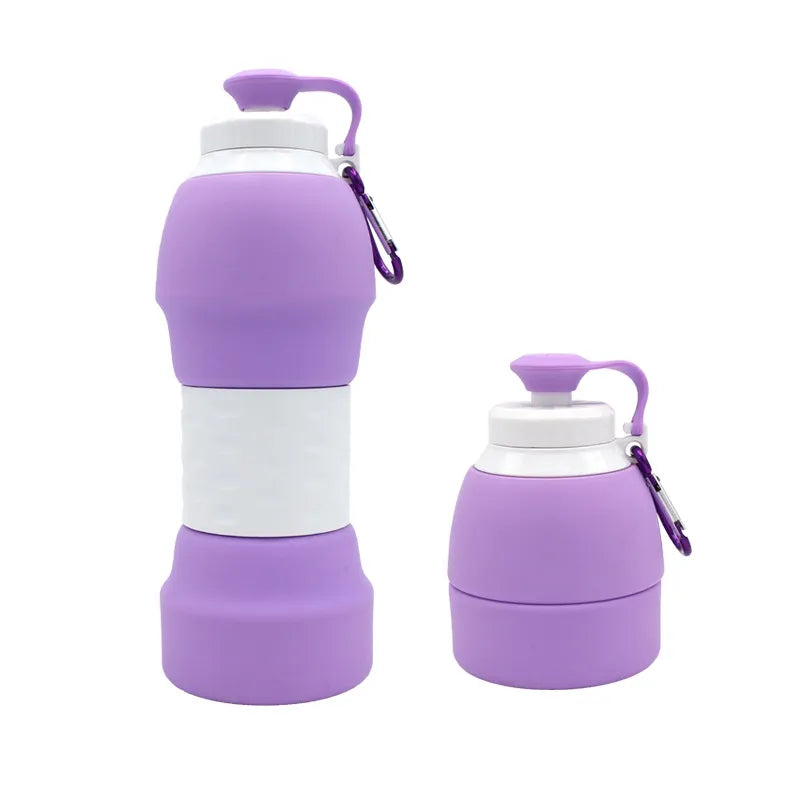 Silicone Folding Water Bottle – Portable, Lightweight & Reusable Collapsible Drink Bottle for Travel, Sports & Outdoor Activities