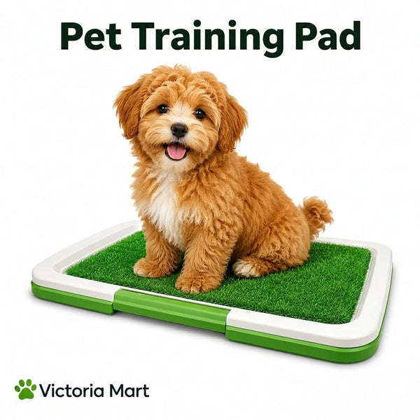 Reusable Dog Potty Training Pad with Artificial Grass Indoor Pet Toilet Tray 46x34.5x5.5cm