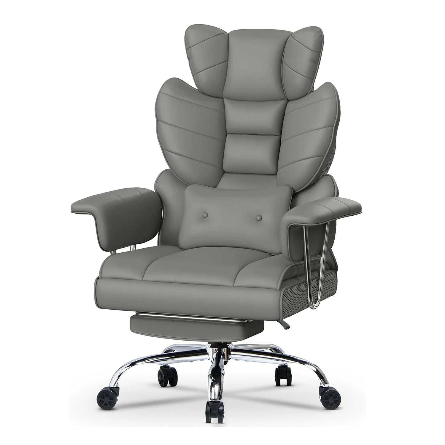 Ergonomic Office Chair with Footrest PU Leather High Back Adjustable Executive Chair