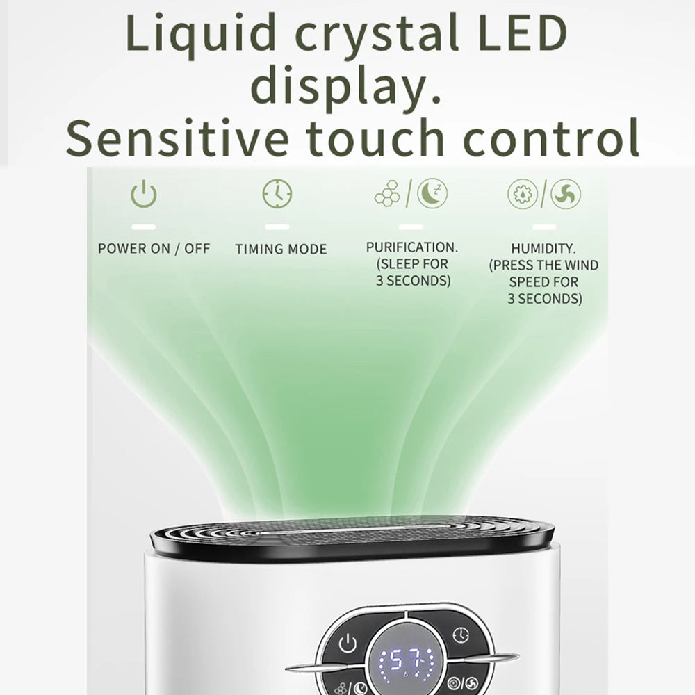 42W WiFi Electric Dehumidifier 1.2L Tank 2 Speed 24hr Timer Sleep Mode Anion Purifier for Home Bedroom