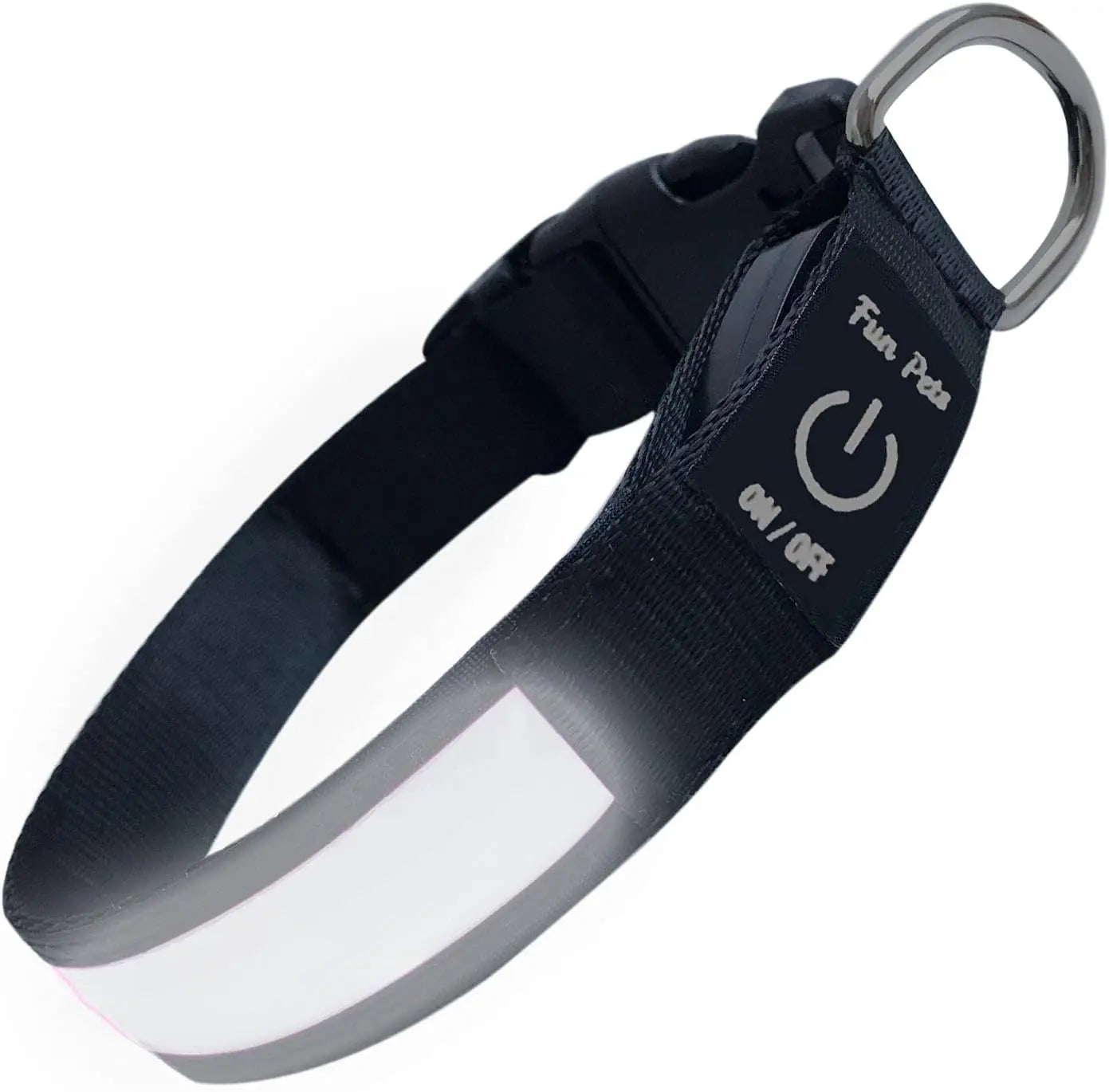 LED Dog Collar Rechargeable Night Safety Flashing Glow Nylon Waterproof for Puppies Dogs