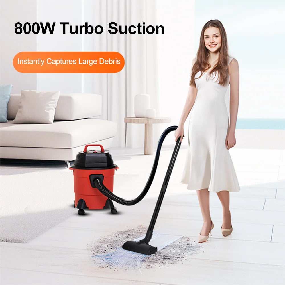 15L 18L Wet and Dry Vacuum Cleaner 800W 4m Cord Blow Function Large Bucket for Home Car and Commercial Use