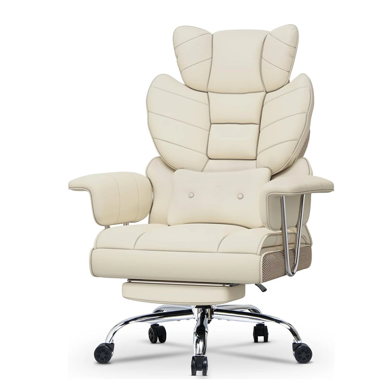Ergonomic Office Chair with Footrest PU Leather High Back Adjustable Executive Chair