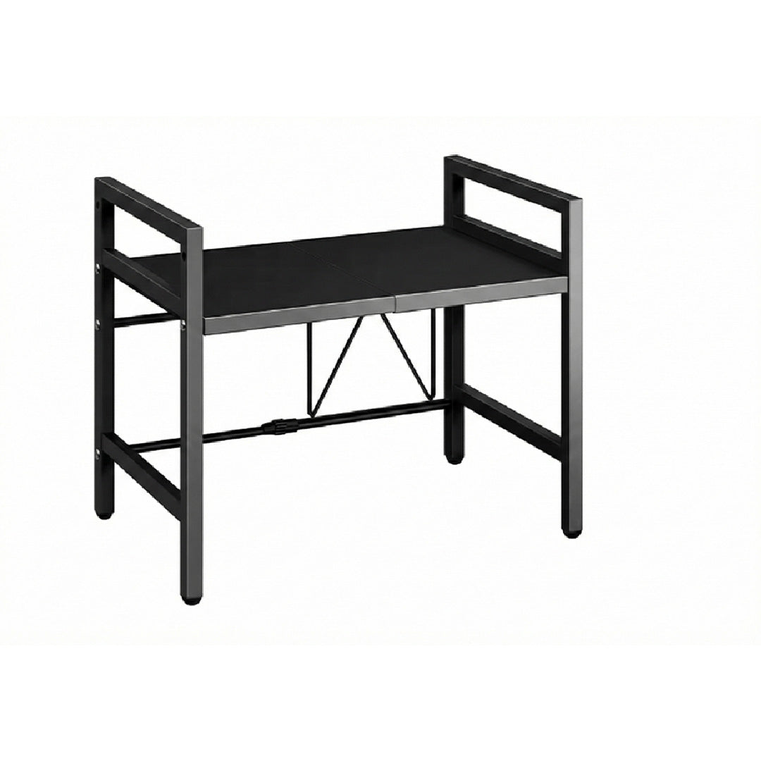 Expandable Microwave Shelf Organiser | 42–64cm Adjustable Countertop Rack for Kitchen Storage