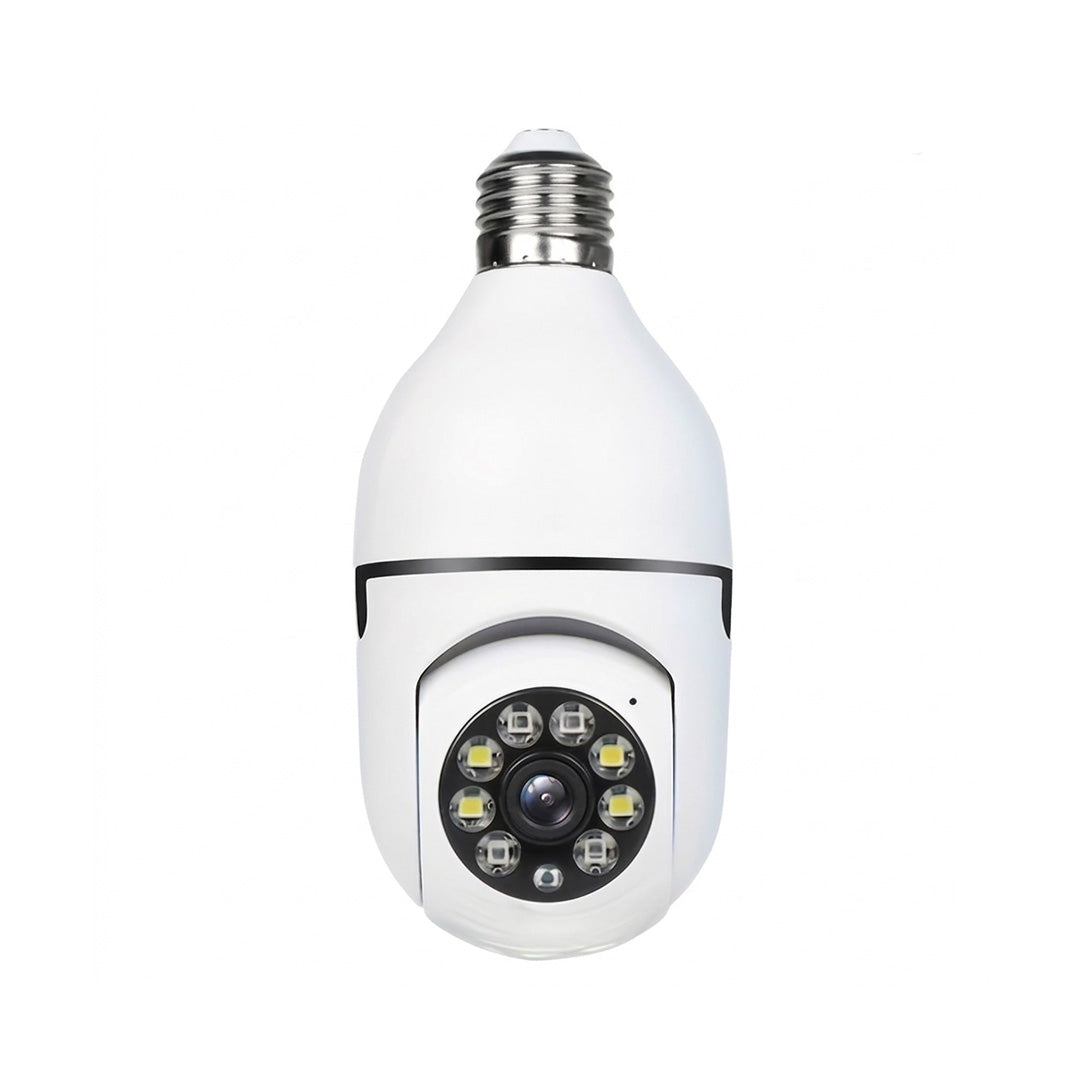 E27 Light Bulb Security Camera, 360° WiFi Outdoor Wireless Camera, Two-Way Audio