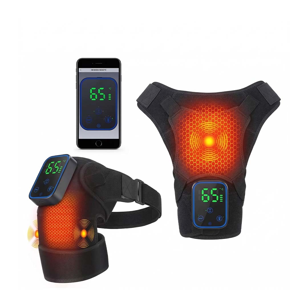 Electric Heated Joint Massager with App Control Vibration Knee Shoulder Elbow Support Brace