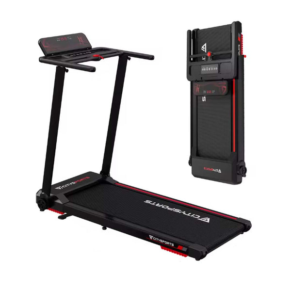 Foldable Electric Treadmill with Incline 12km/h Smart App Control LED Display Home Gym