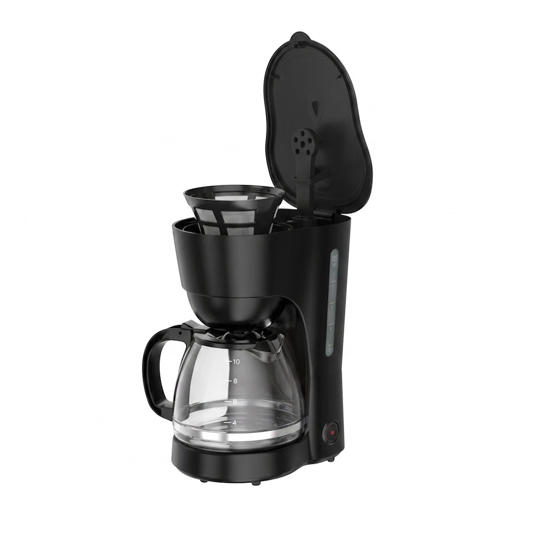 1.25L Electric Drip Coffee Maker 600W American Style with Reusable Filter Anti-Drip Function and Auto Shut-Off for Home Use