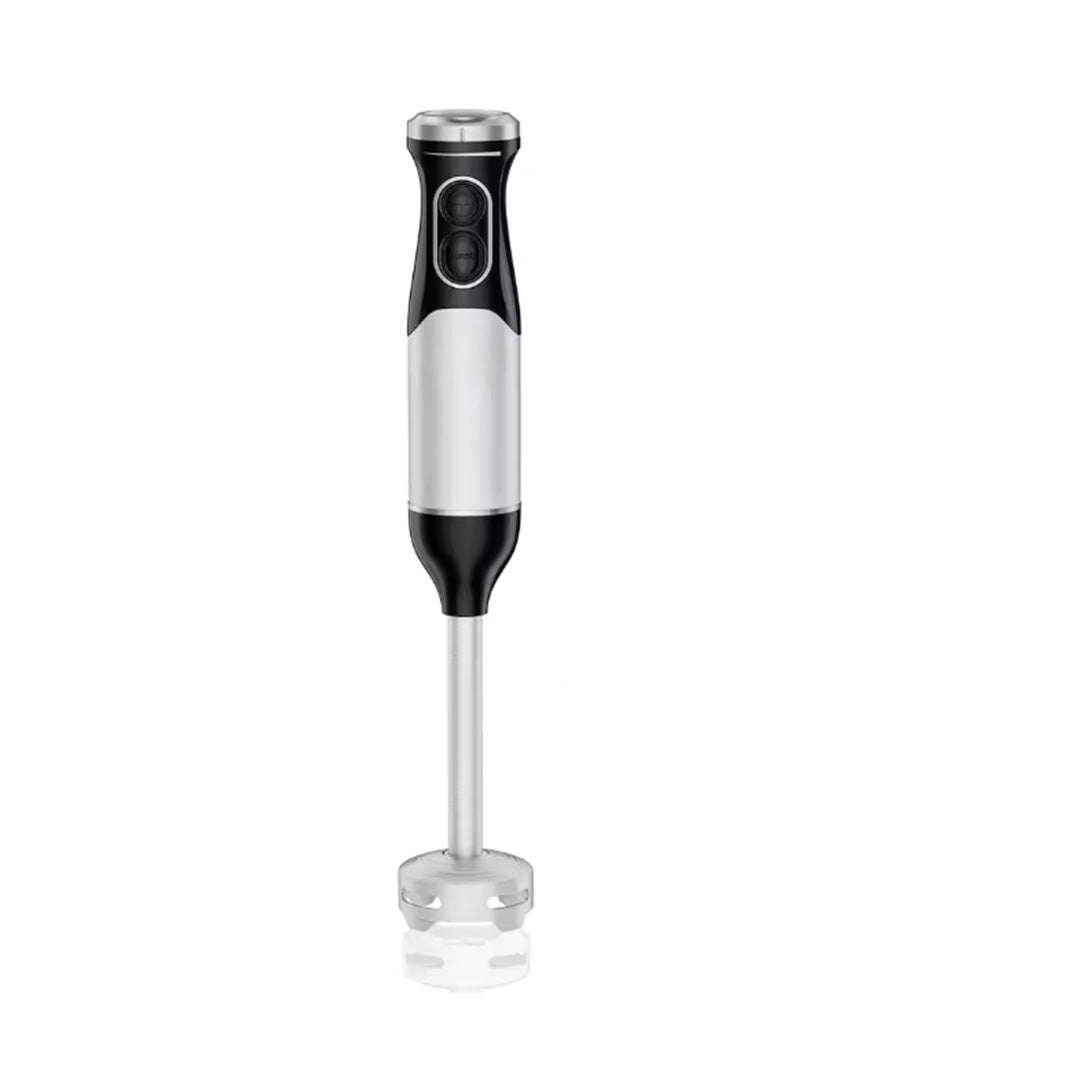 600W Stainless Steel Immersion Hand Blender with 304 Sharp Blades 2 Speed Settings Turbo Mode and Non-Slip Grip for Kitchen Use