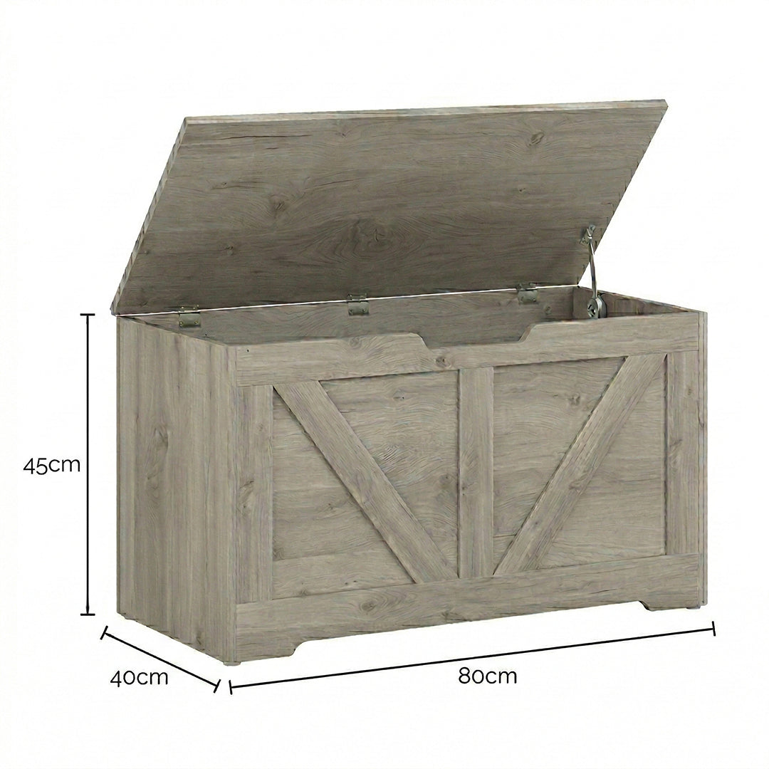 Storage Trunk for Living Room, with Safety Hinges, 80cm