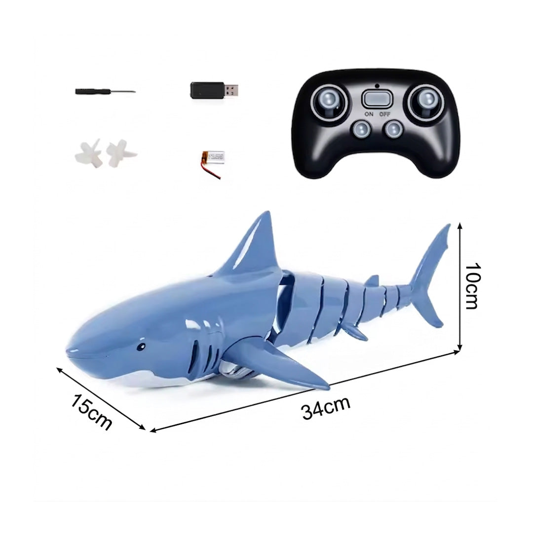 2.4G RC Remote Control Shark Toy Electric Simulation Underwater Shark with Water Spray for Kids Boys and Girls