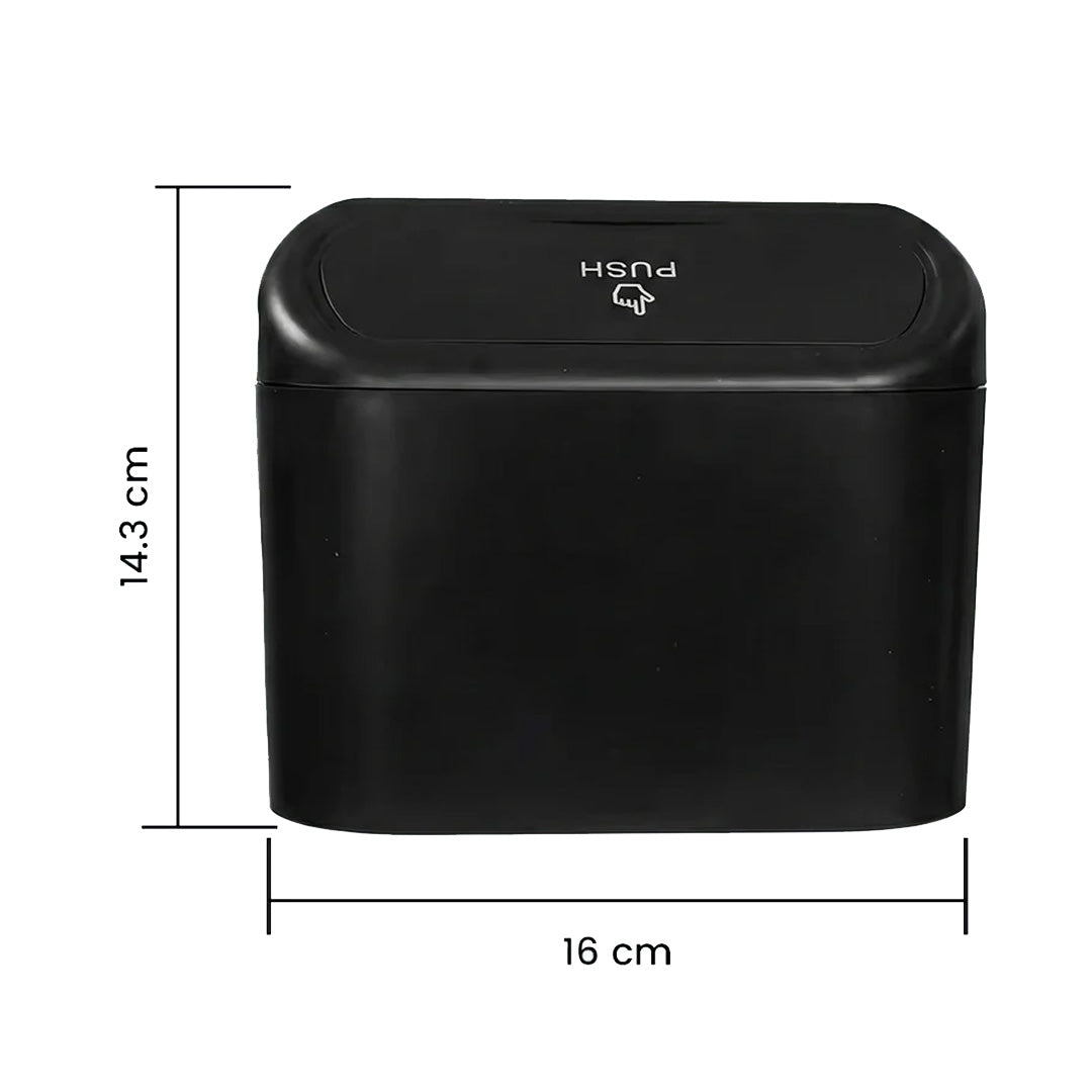XUKEY Mini Car Trash Can with Lid | Hanging Waterproof Waste Bin & Car Interior Organiser
