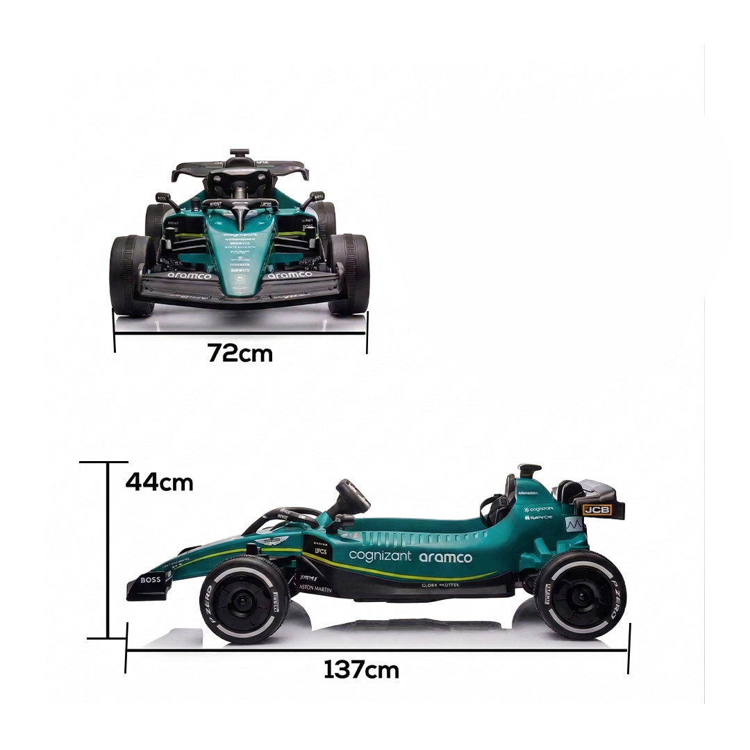 Licensed Aston Martin F1 12V Electric Go Kart | Kids Ride-On with Remote Control Ages 3–8