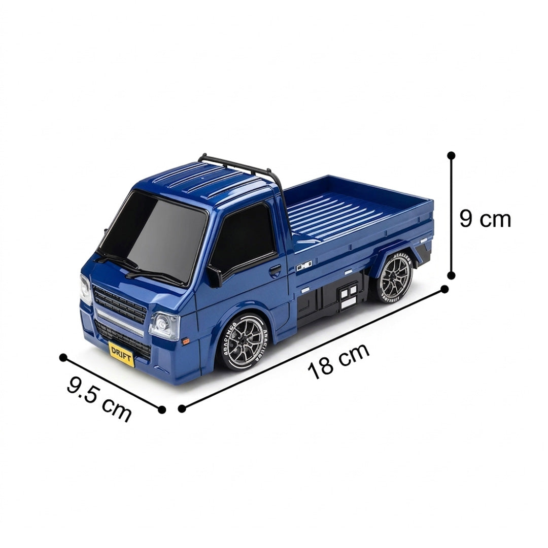 1:24 Scale RC Truck 4WD Trailer Off-Road Pickup with Headlights Drift Function and Self-Inflating Tyres for Kids