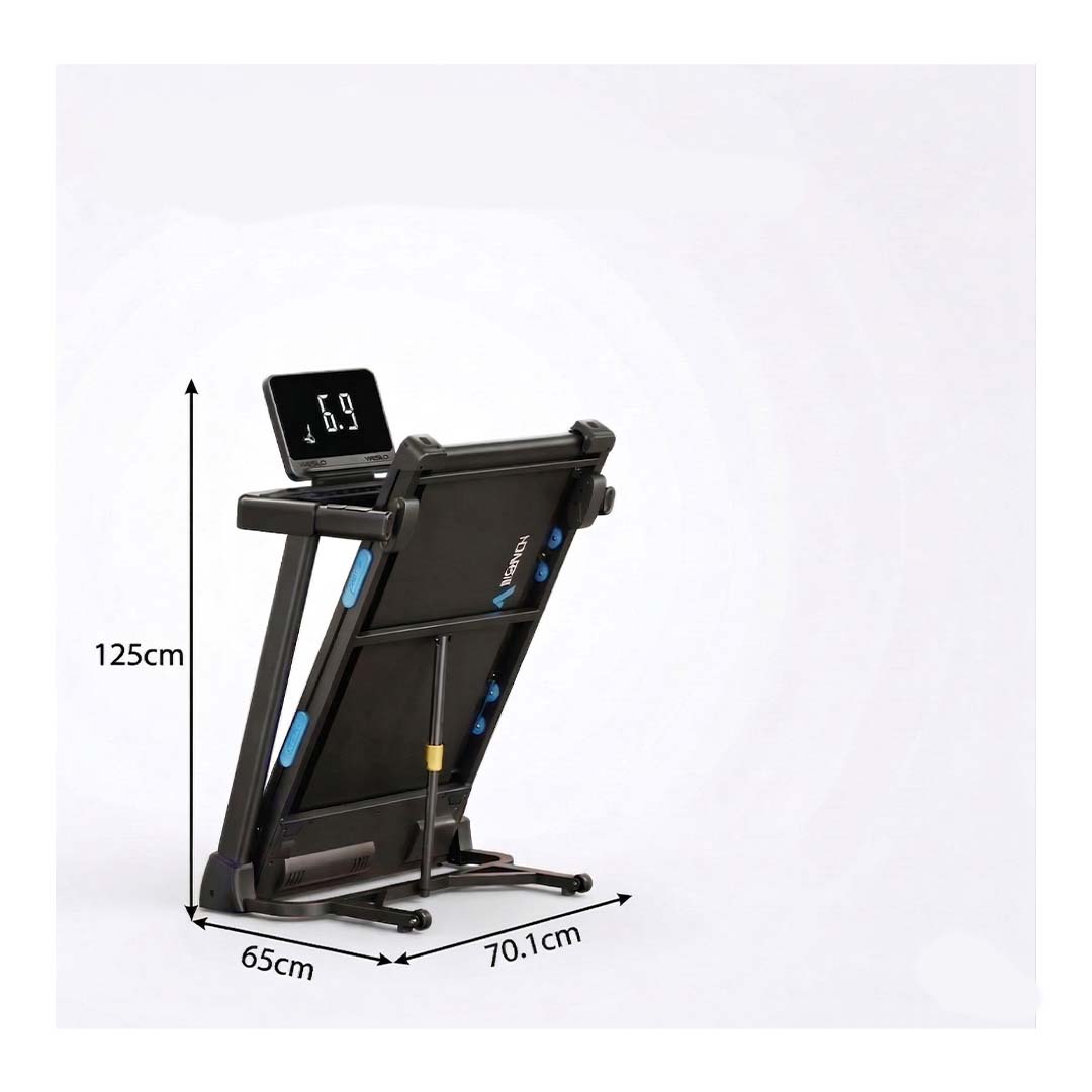 Foldable Treadmill with Incline 0.8–12km/h LED Display Bluetooth Walking Pad Home Gym