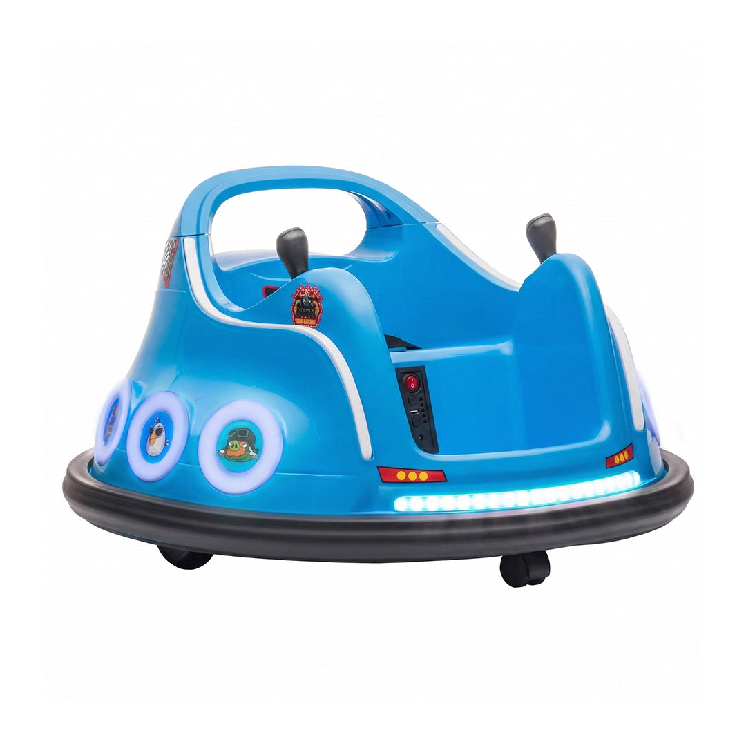 Angry Birds Licensed Kids Bumper Car | 360° Spin Remote Control Ride-On with LED & Music