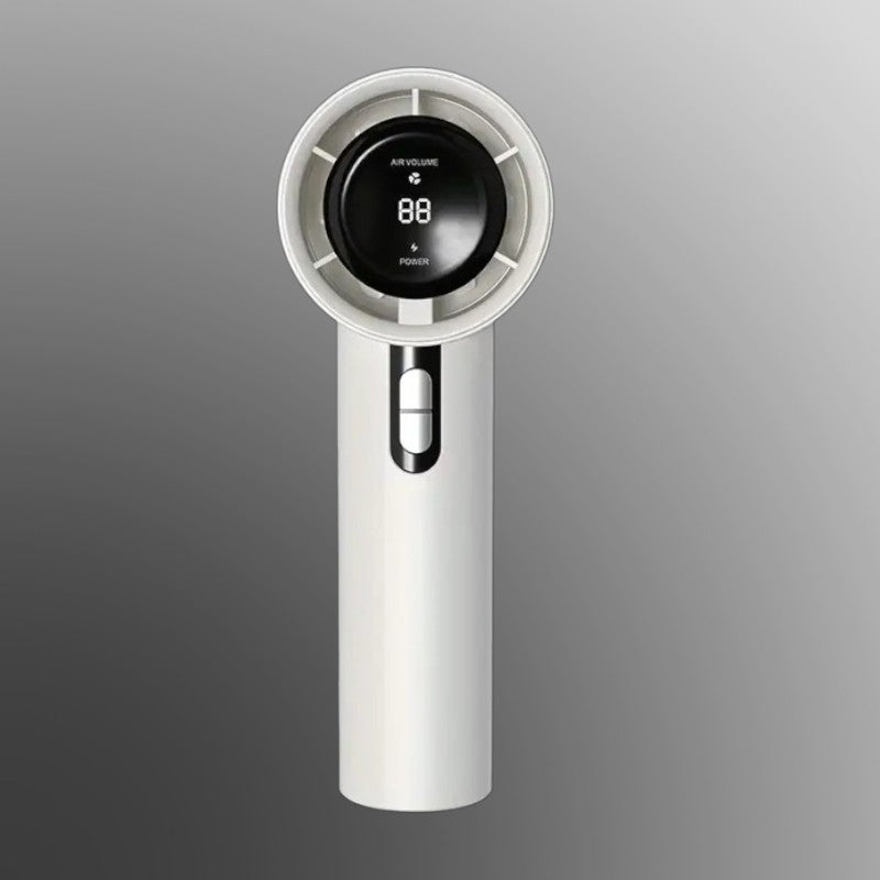 Portable Handheld Turbo Fan – 5–8 Hour Battery, 13,000 RPM Brushless Motor, 9m/s Wind Speed, 100% Adjustable, USB Rechargeable Mini Fan for Indoor & Outdoor Use