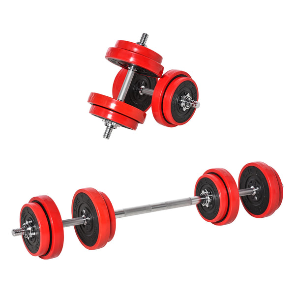 20kg 2-in-1 Adjustable Dumbbell & Barbell Set