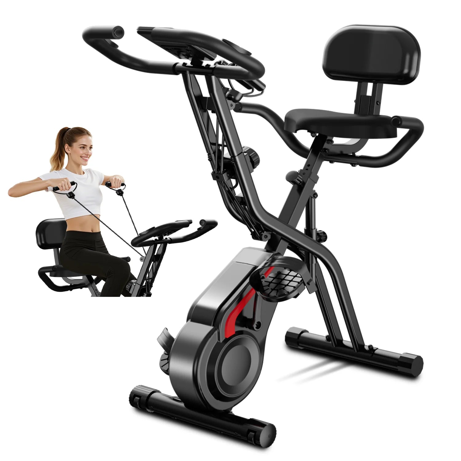 ROBORE CBX20 5 in 1 Home Exercise Bike 136kg Capacity Silent Magnetic Resistance Adjustable Upright Recumbent Arm Training