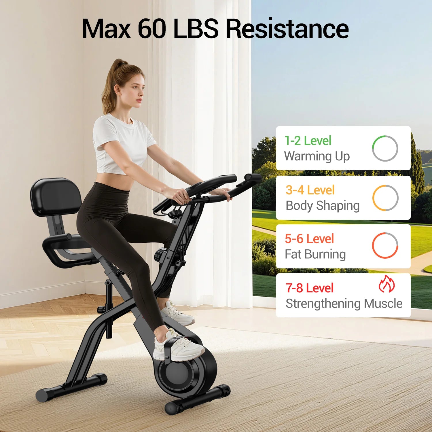 ROBORE CBX20 5 in 1 Home Exercise Bike 136kg Capacity Silent Magnetic Resistance Adjustable Upright Recumbent Arm Training