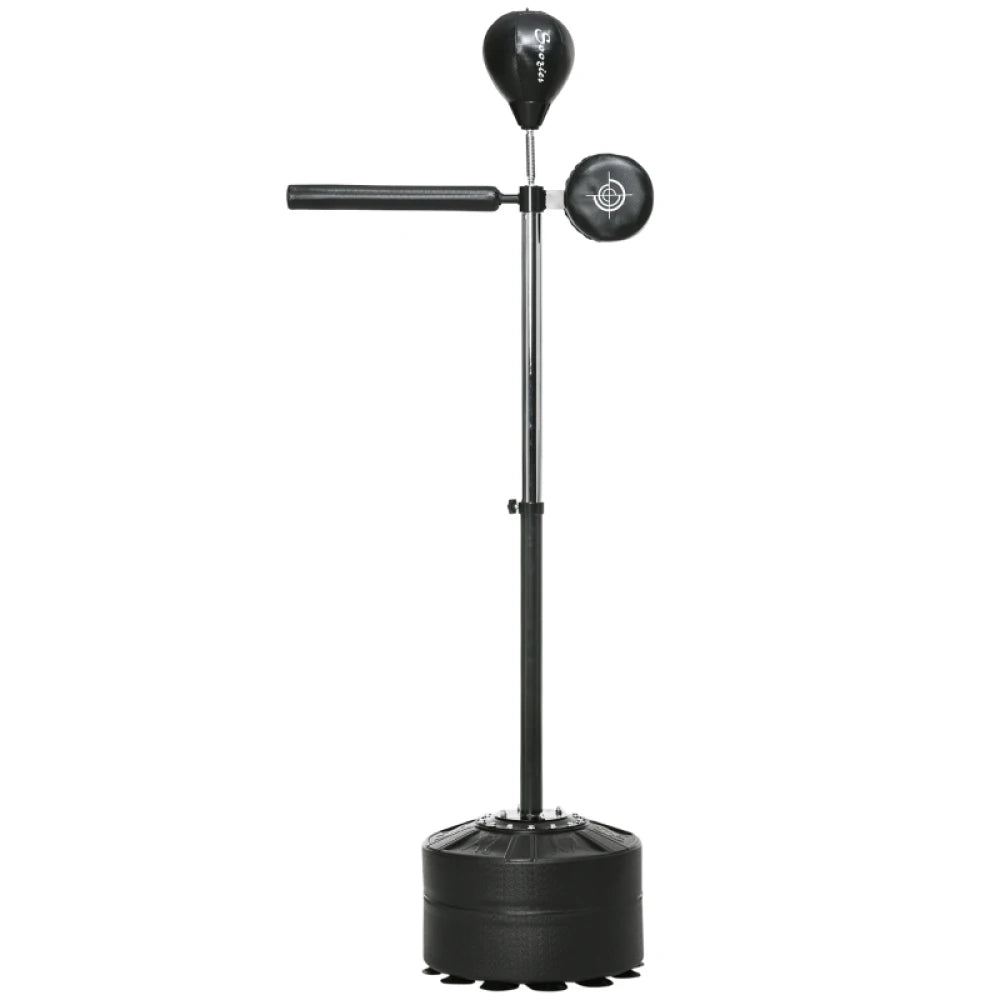 SPORTNOW Adjustable Speed Bag Stand Reflex Bar Punching Pad Black Boxing Training for Home Gym