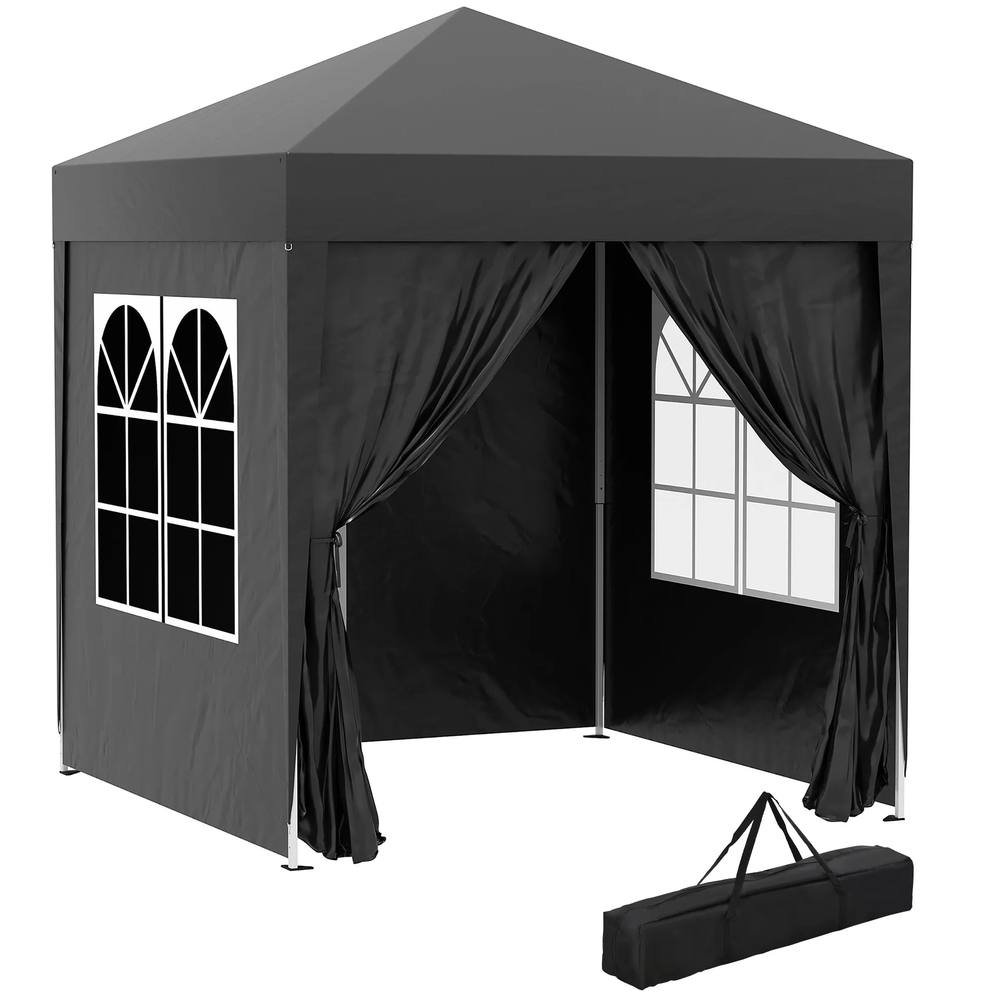 2 x 2m Pop Up Garden Gazebo with Removable Walls, UV-Resistant Oxford Cover and Carry Bag