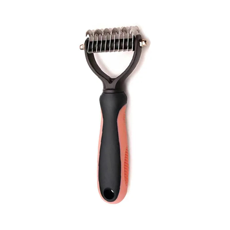 Professional Pet Deshedding Brush | Stainless Steel Fur & Knot Cutter for Dogs & Cats