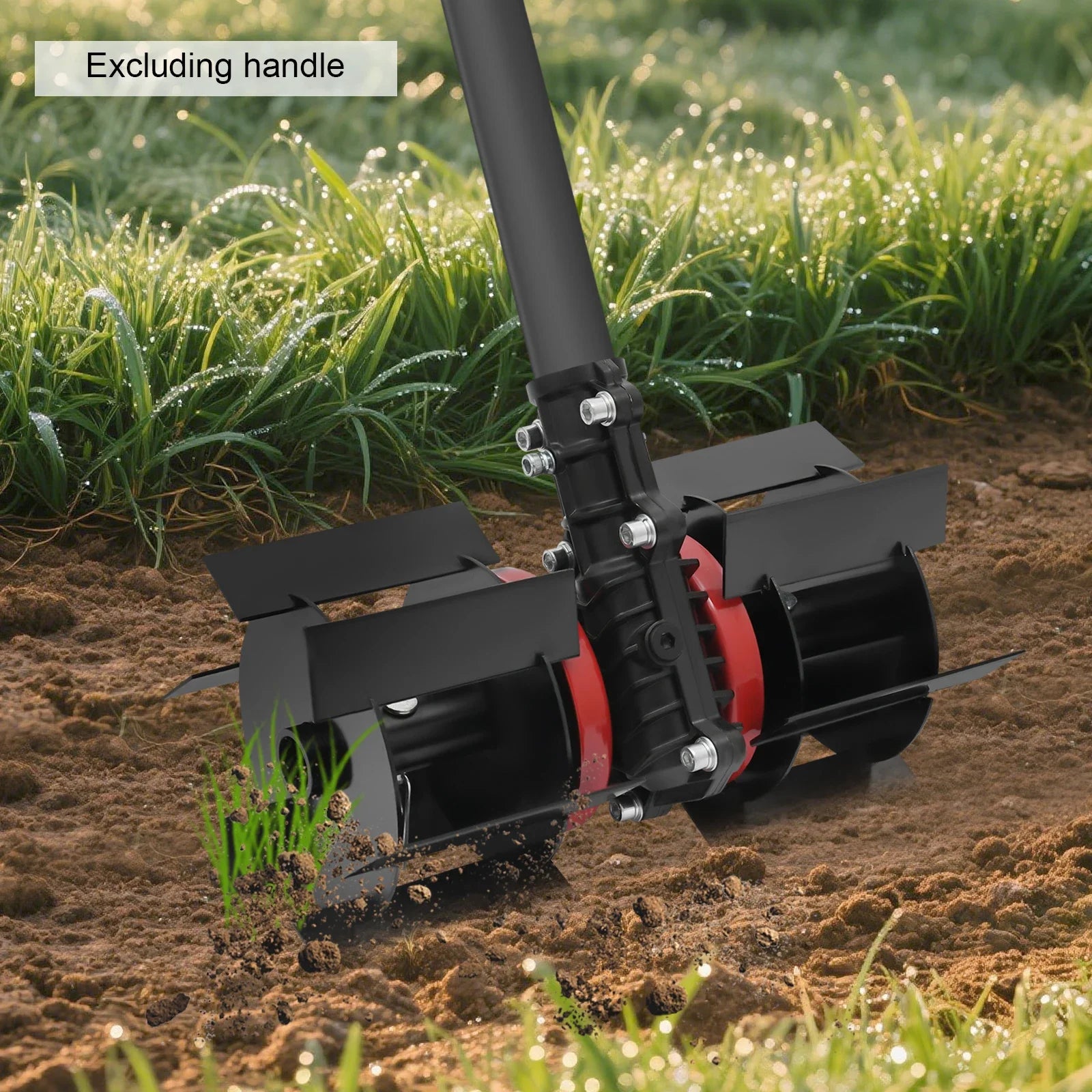 9 Tooth Weeding Wheel Iron Soil Cultivator 24x15x15cm for Home Garden Allotment Vegetable Plot Weeder