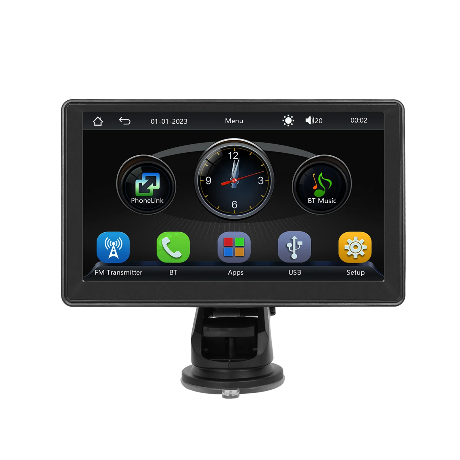 Podofo 7'' Screen Carplay MP5 Portable Smart Player Supports Android Auto With Apple Aiplay BT Music