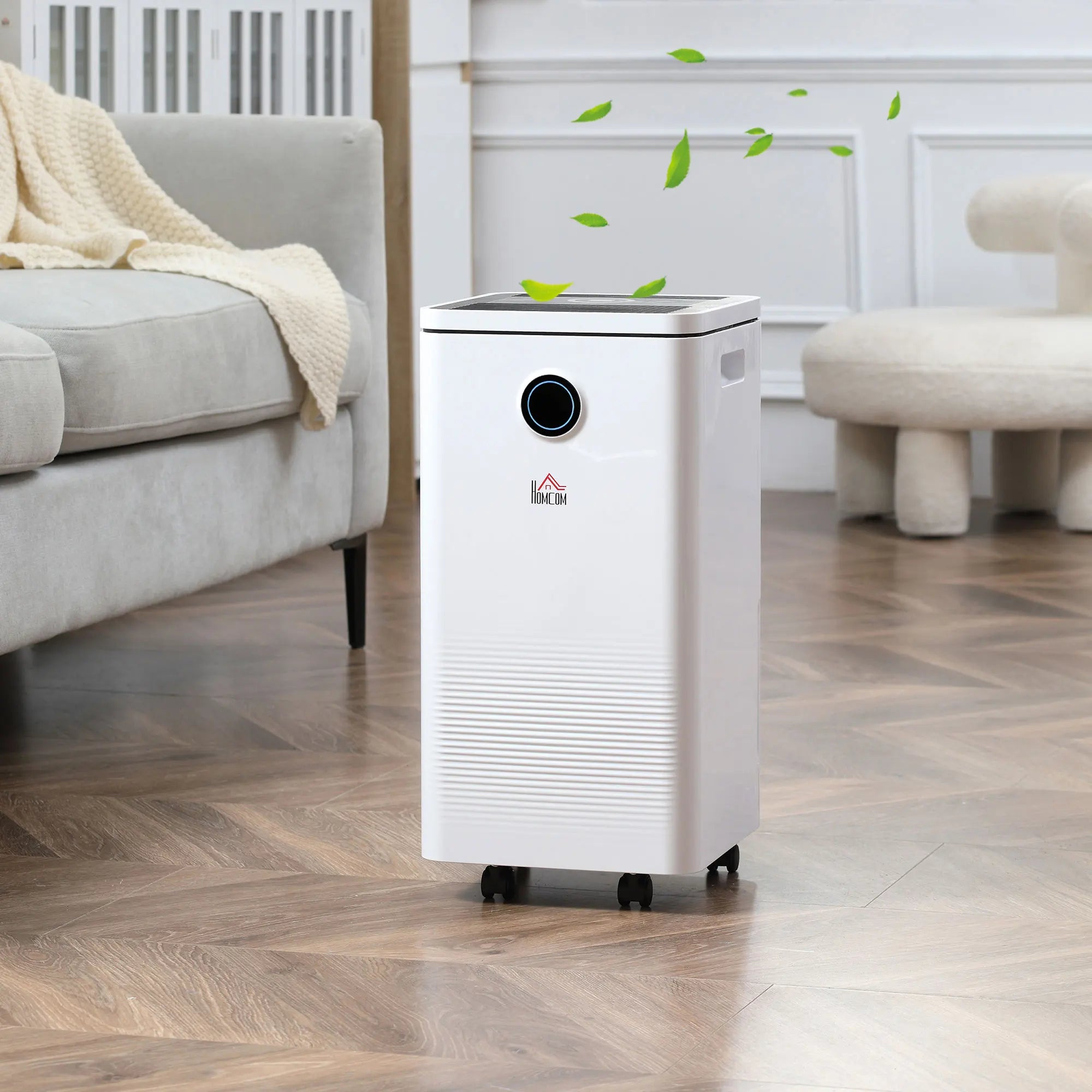 12L Per Day Portable Dehumidifier with Air Purifier 5 Modes 24hr Timer Child Lock LED Display for Home Office