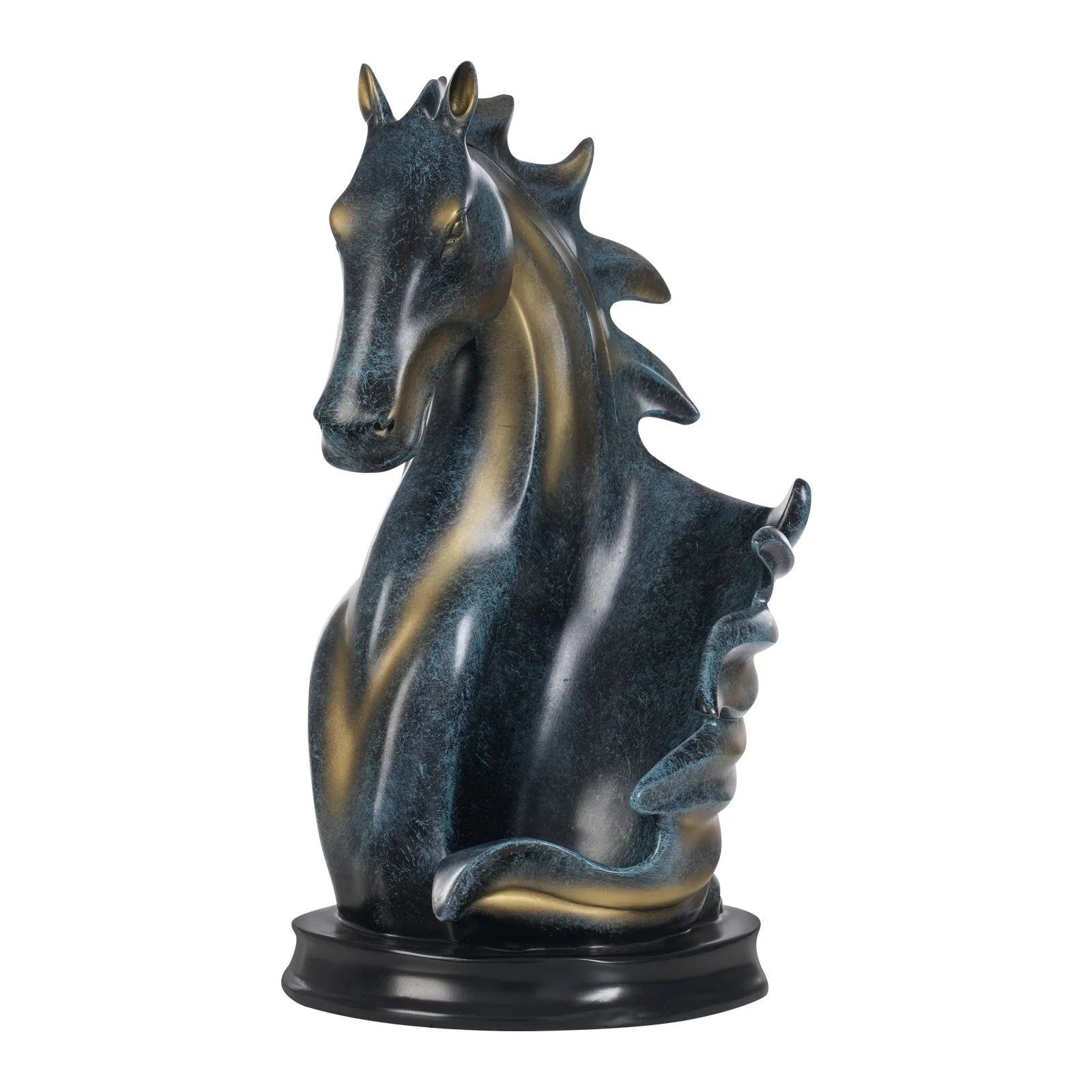 Horse Statue Wine Bottle Holder | Decorative Resin Wine Rack Display Stand for Home Bar Living Room