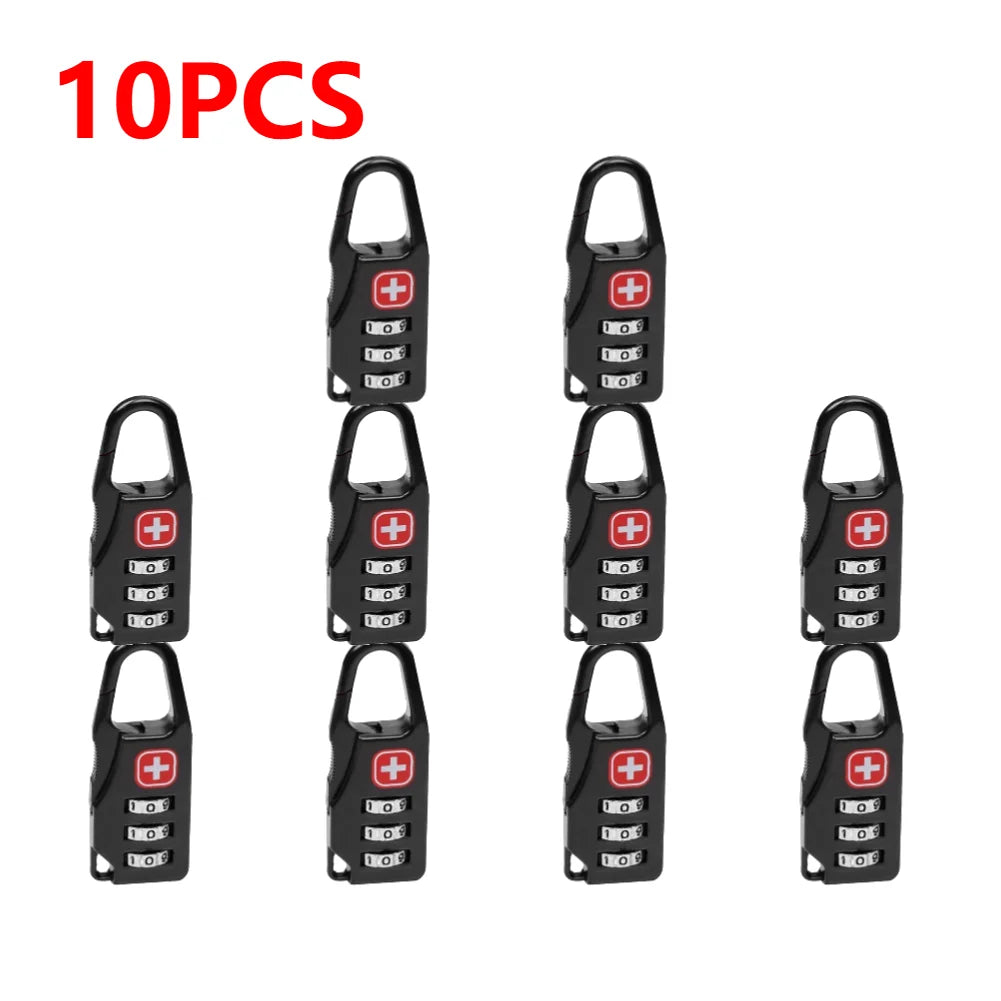 Portable Combination Padlock Alloy Travel Lock for Luggage Backpack Anti Theft Security Lock