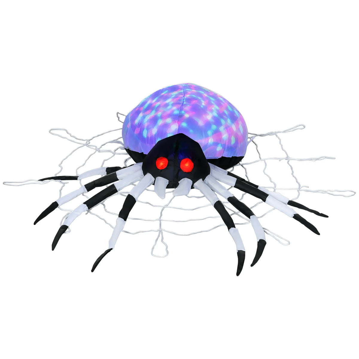 5FT Long Halloween Inflatable Spider, Blow-Up Outdoor LED Garden Display