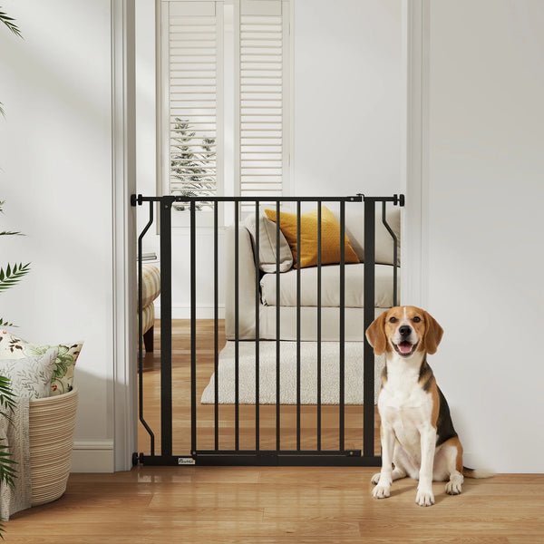 Dog Gate Wide Stair Gate w/ Door Pressure Fit, 75-85W cm