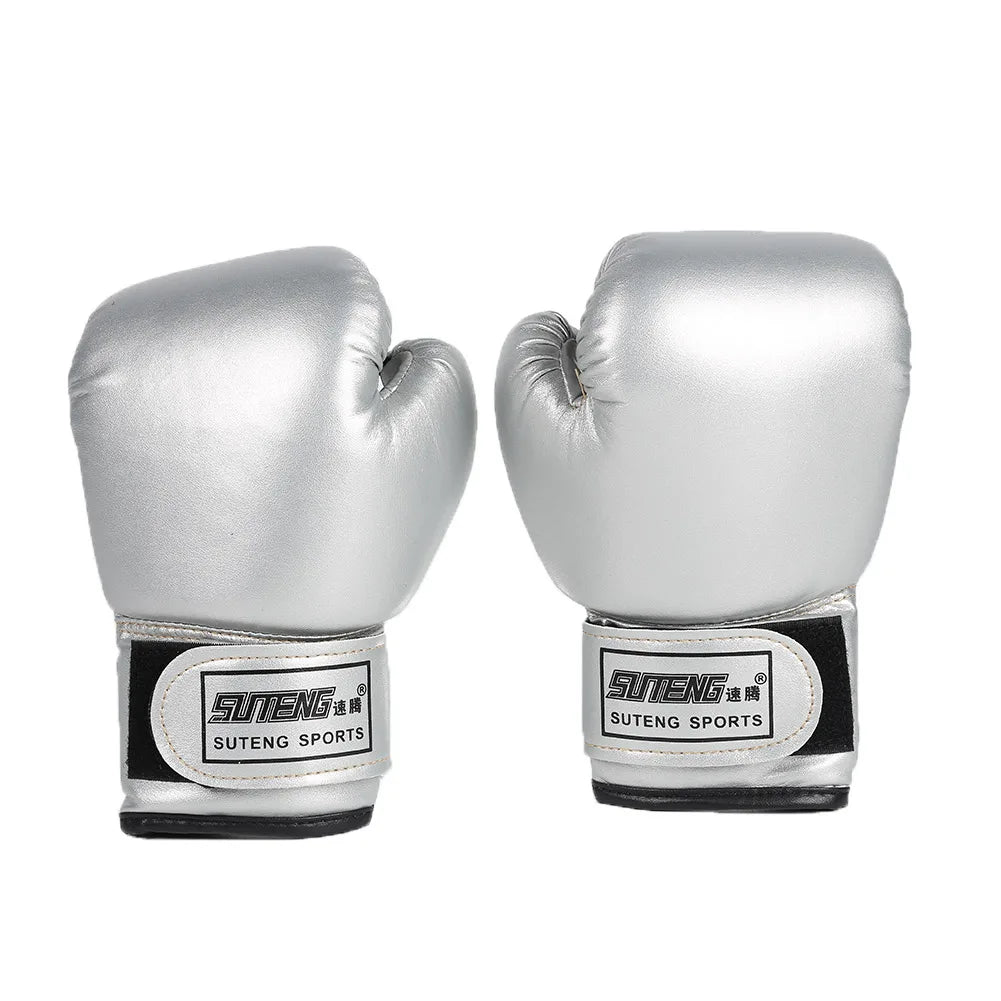 Kids Boxing Gloves PU Leather Breathable Muay Thai Mitts for Taekwondo Punching Bag Training Ages 3-12