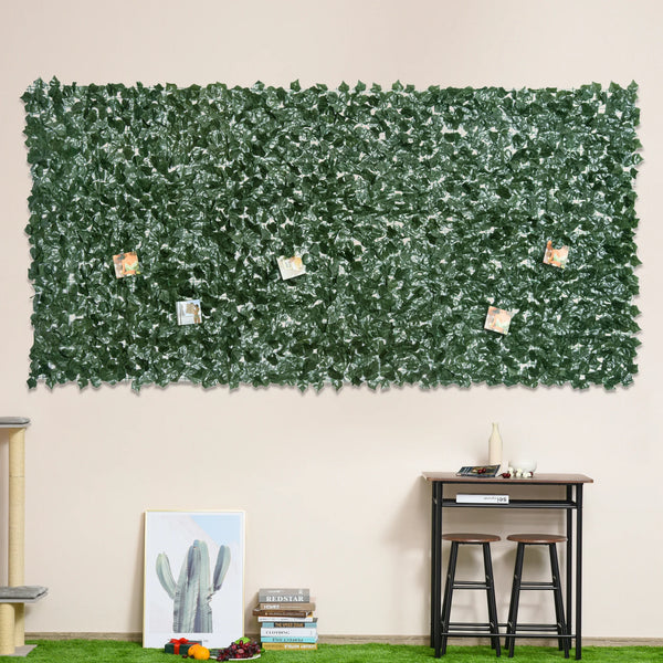 1-Piece Artificial Leaf Hedge Screen Privacy Fence Panel for Garden, Outdoor & Indoor Decor, Dark Green, 3M x 1.5M