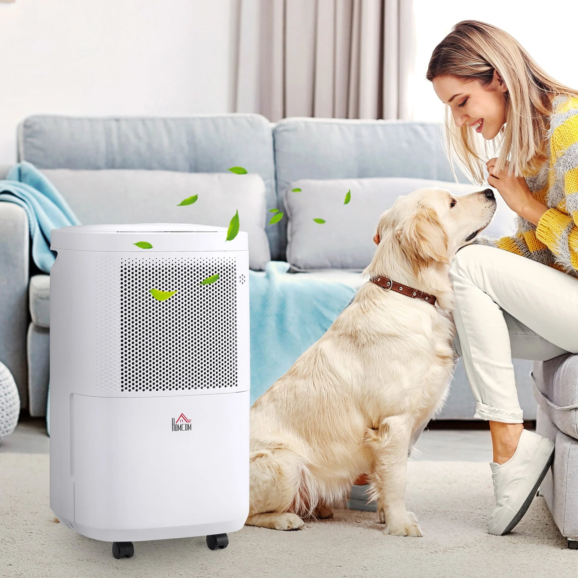 10L Per Day WiFi Smart Dehumidifier Alexa Google 2.2L Tank 4 Modes 24hr Timer Quiet for Bedroom Home White