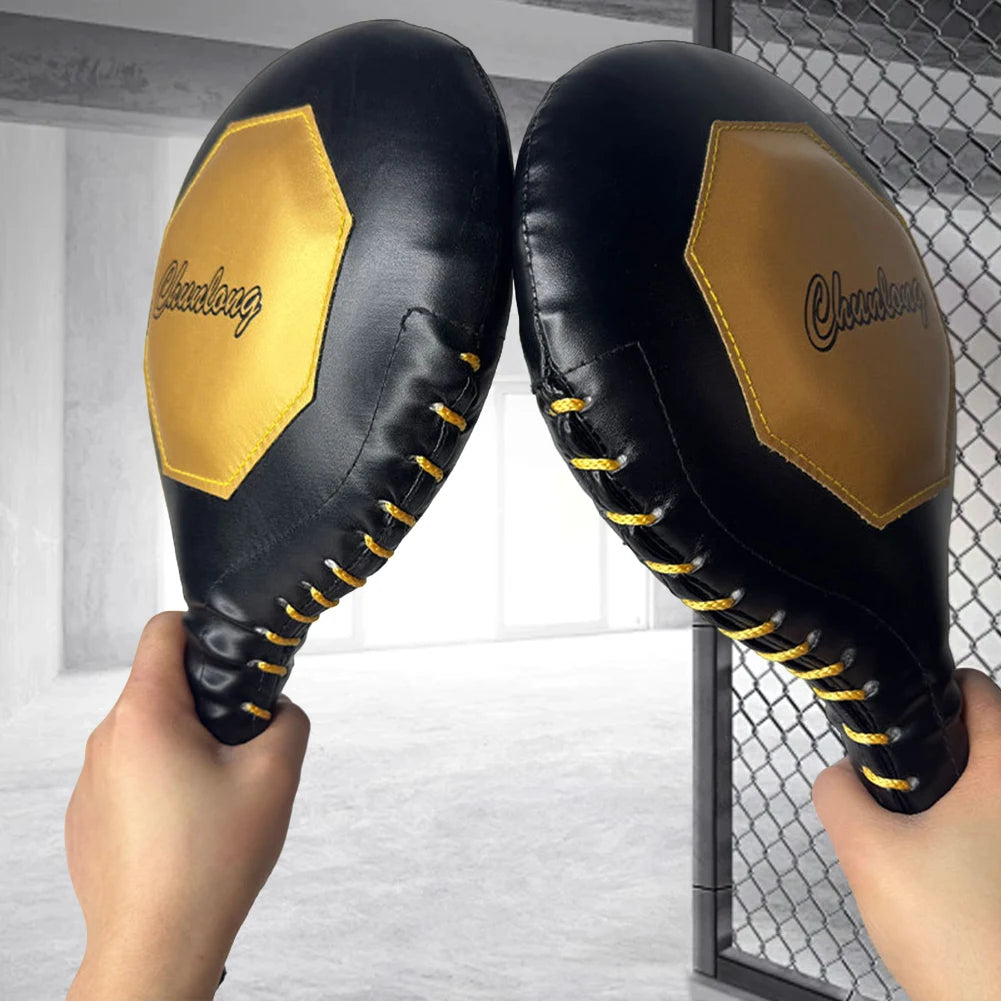Boxing Target Paddles Non-Slip Handle Elastic Strap Foot Kicking Pads for MMA Muay Thai Training