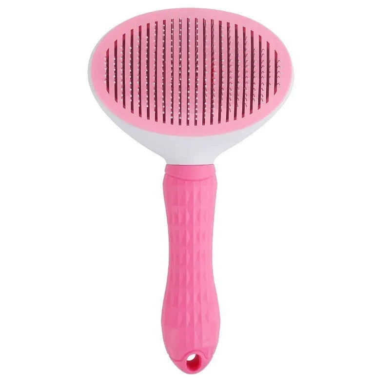 Self-Cleaning Pet Slicker Brush | Dematting Comb & Hair Remover for Dogs & Cats