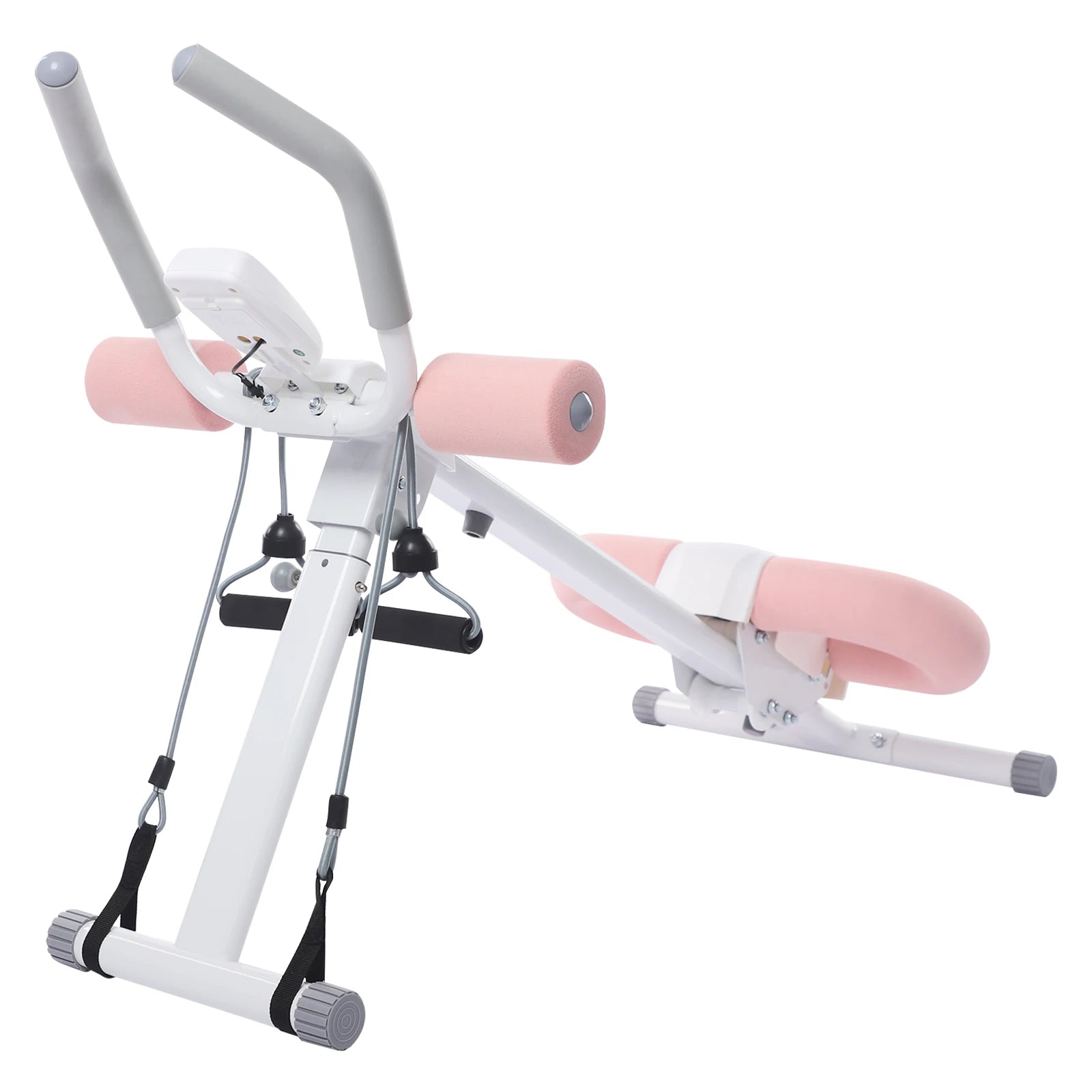 Foldable Abdominal Trainer Machine with LCD Display Adjustable Core Workout Equipment