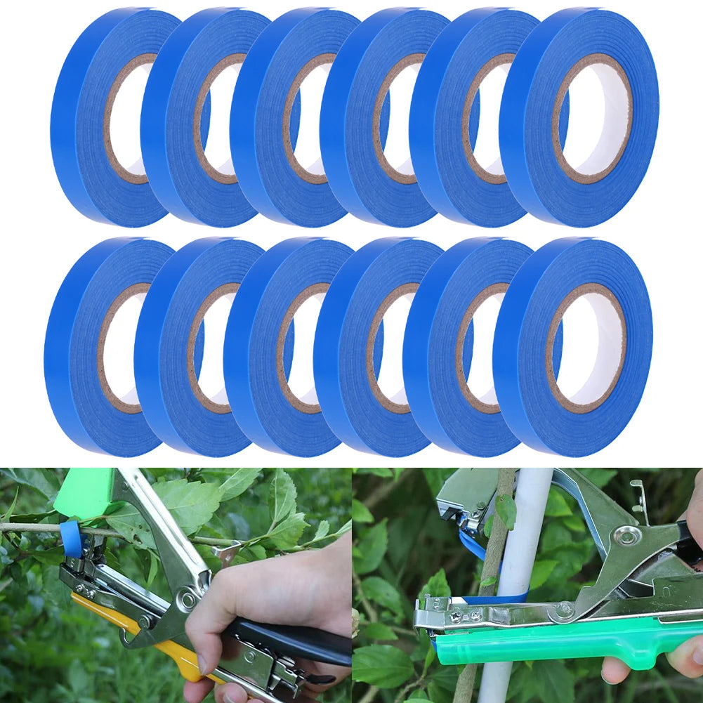 12 or 20 Pack Plant Tying Tape with Staples Biodegradable Garden Tie Tool for Vegetables Grape Tomato Cucumber